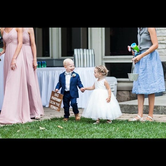 Flower Girl Dress with Tulle Overlay - Picture 4 of 4